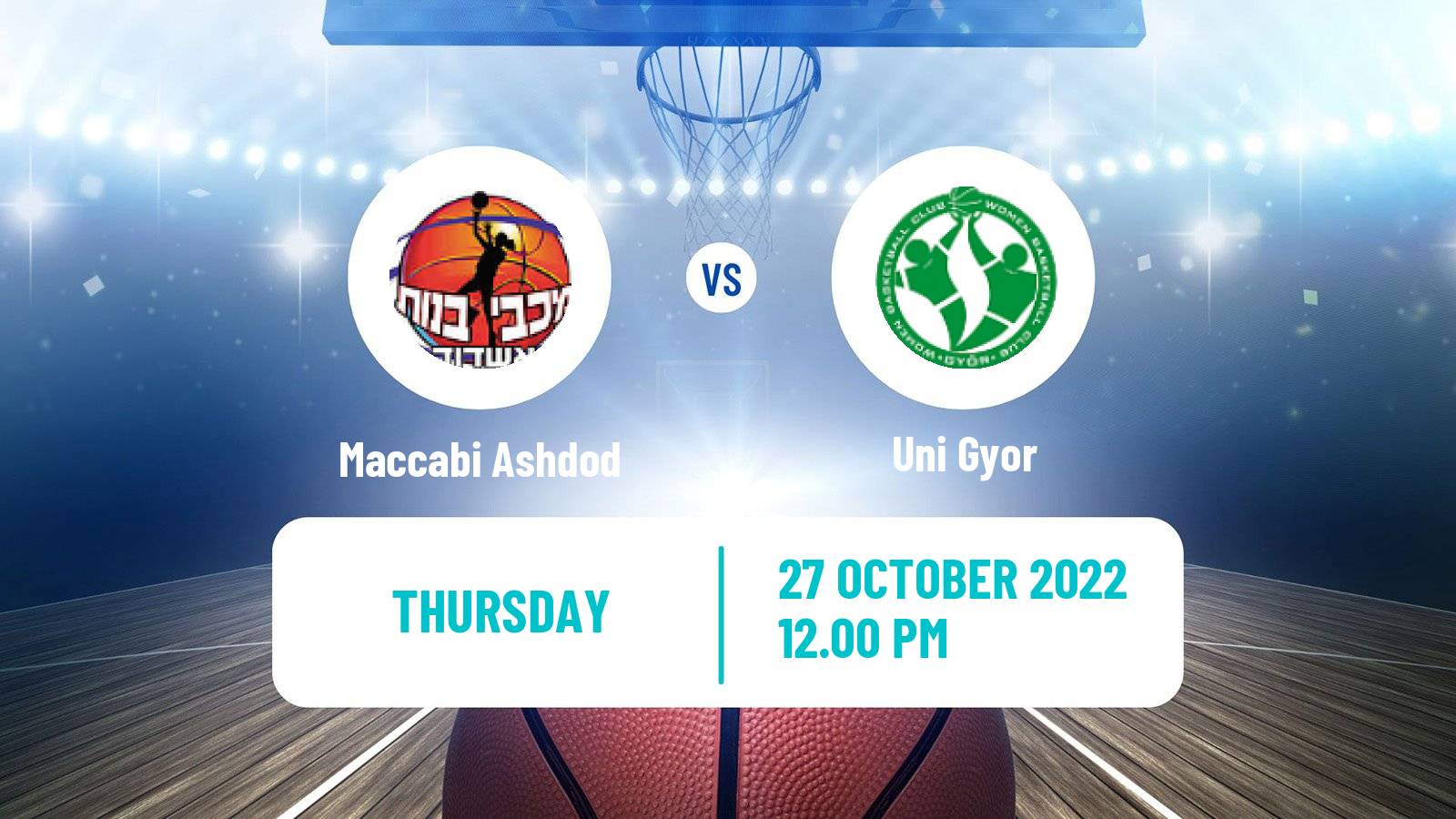 Basketball Eurocup Women Maccabi Ashdod - Uni Gyor