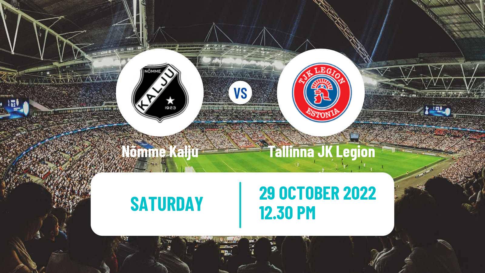 Soccer Estonian Meistriliiga Nõmme Kalju - Tallinna JK Legion