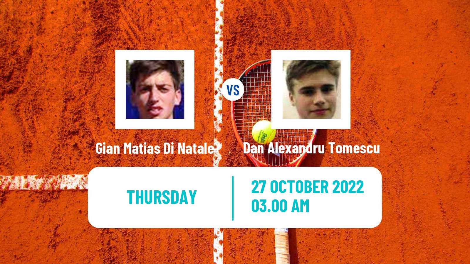 Tennis ITF Tournaments Gian Matias Di Natale - Dan Alexandru Tomescu