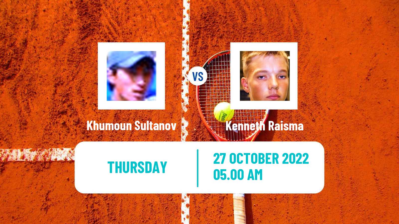 Tennis ITF Tournaments Khumoun Sultanov - Kenneth Raisma