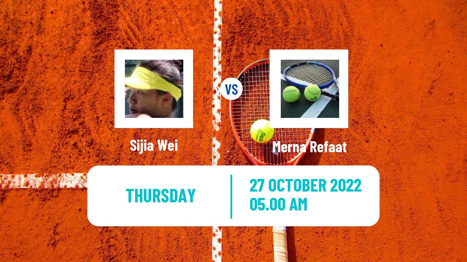 Tennis ITF Tournaments Sijia Wei - Merna Refaat