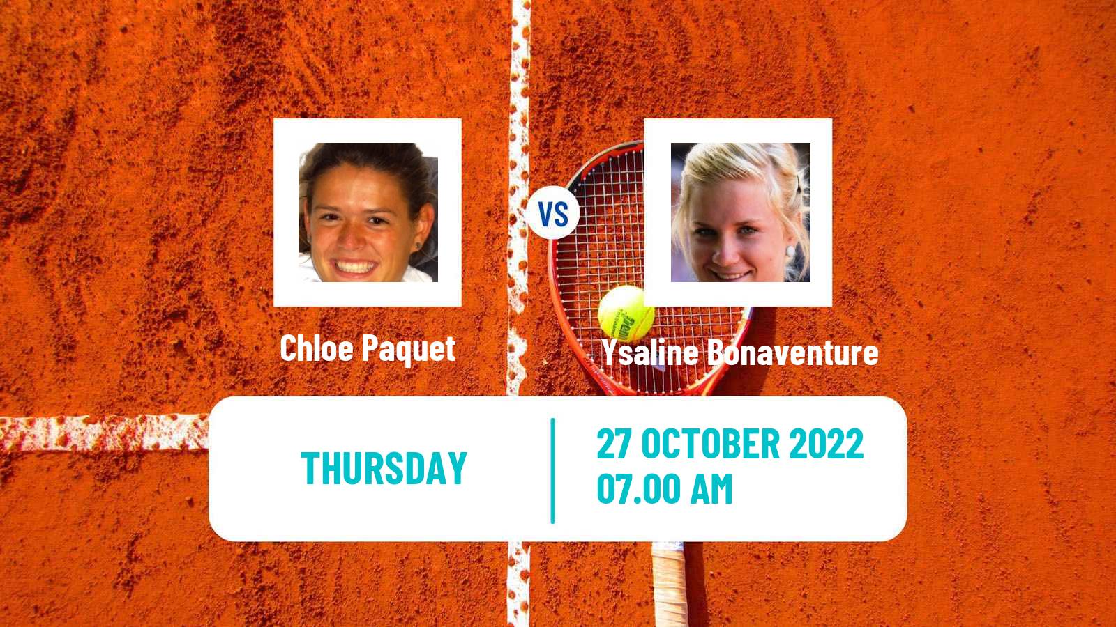 Tennis ITF Tournaments Chloe Paquet - Ysaline Bonaventure
