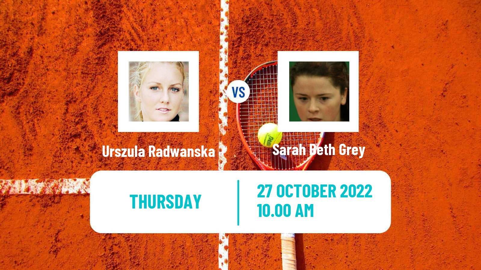 Tennis ITF Tournaments Urszula Radwanska - Sarah Beth Grey