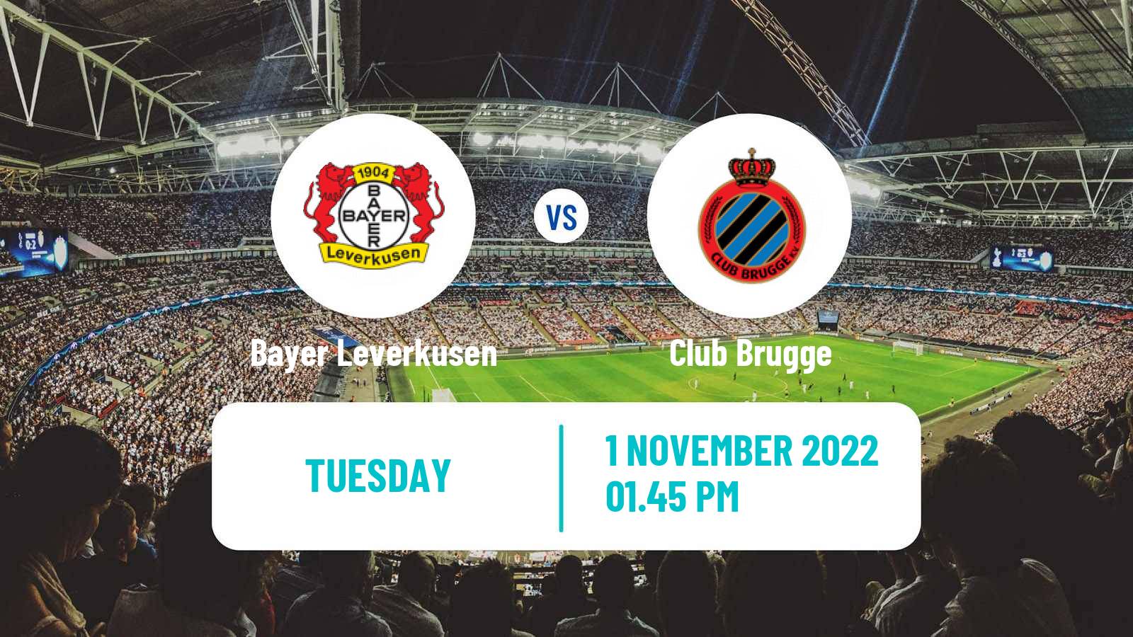 Soccer UEFA Champions League Bayer Leverkusen - Club Brugge