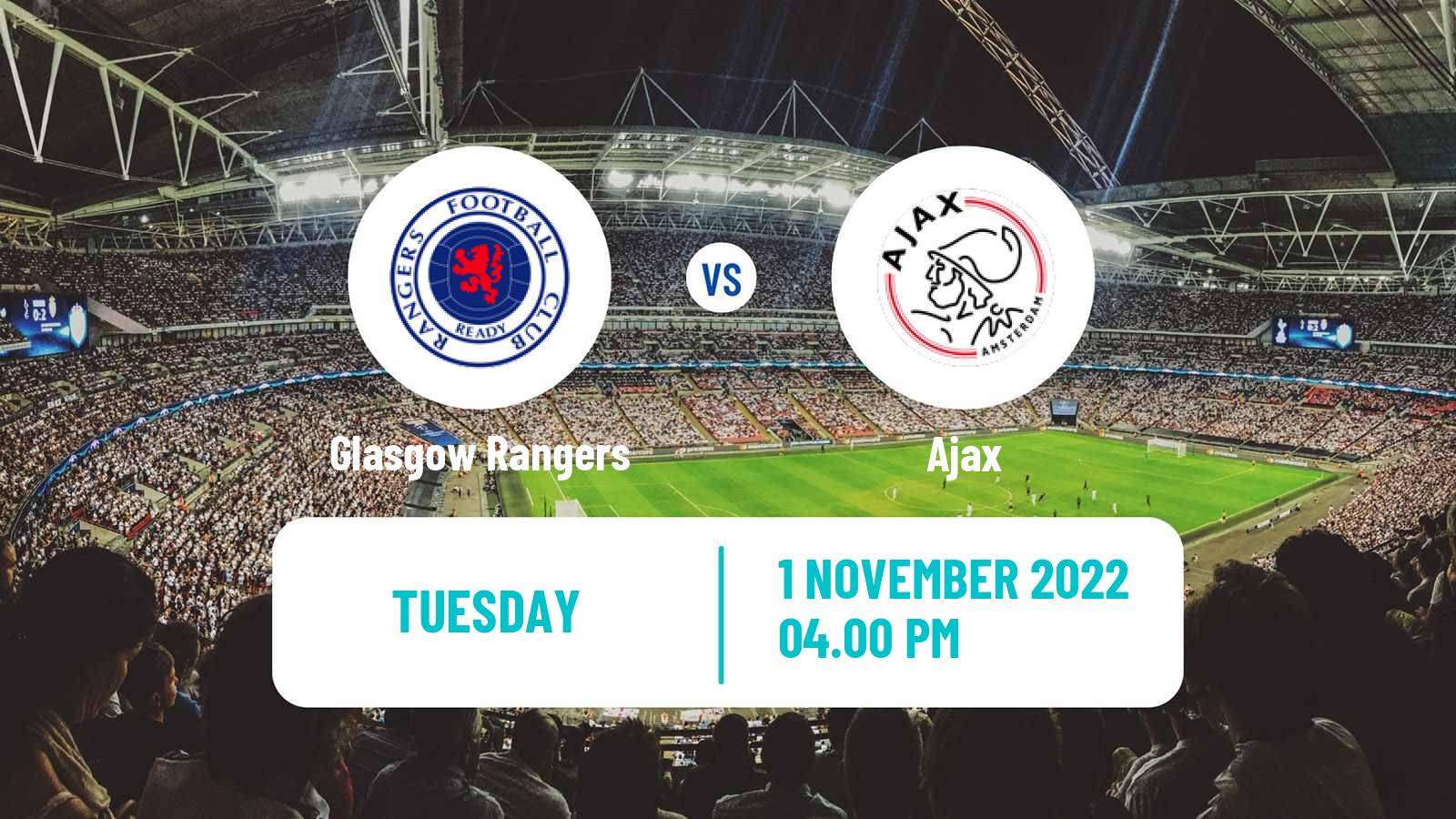 Soccer UEFA Champions League Glasgow Rangers - Ajax