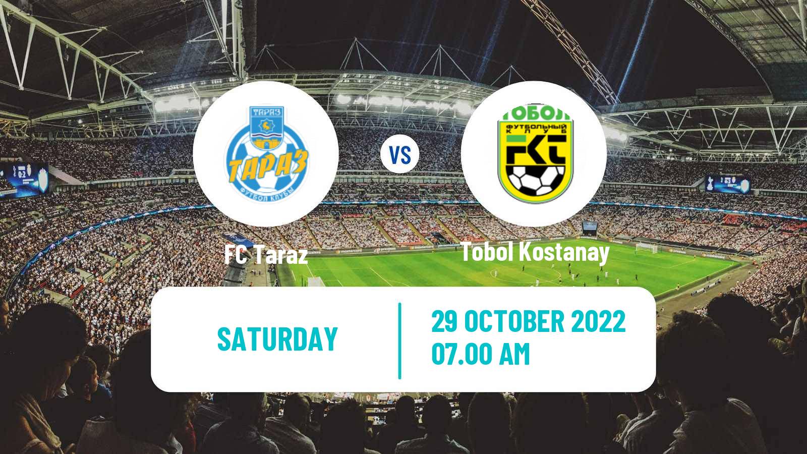 Soccer Kazakh Premier League Taraz - Tobol Kostanay