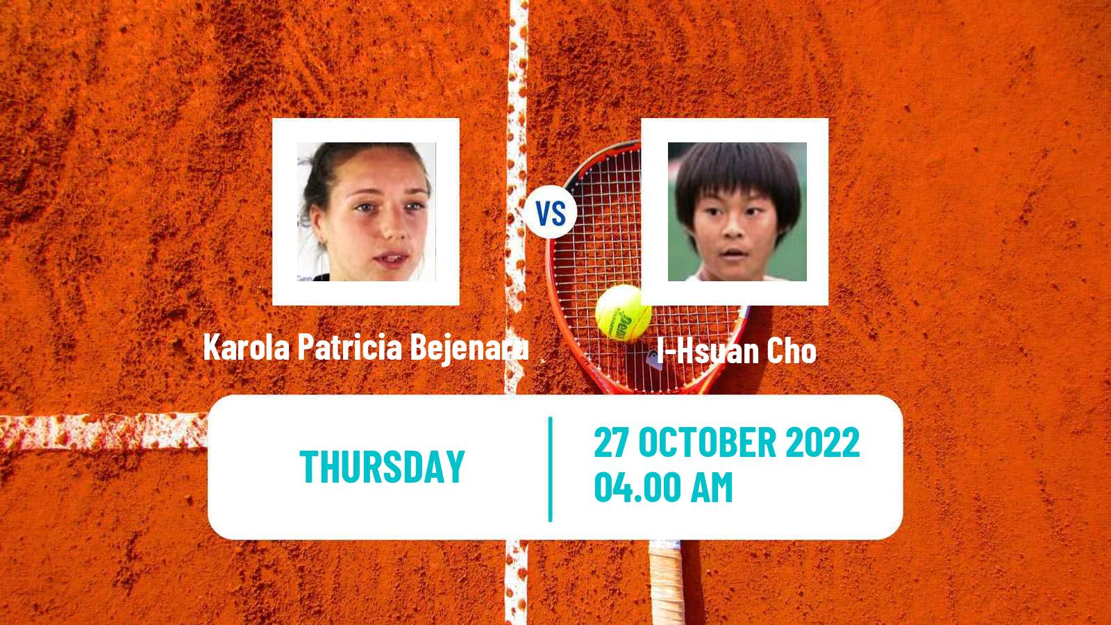 Tennis ITF Tournaments Karola Patricia Bejenaru - I-Hsuan Cho