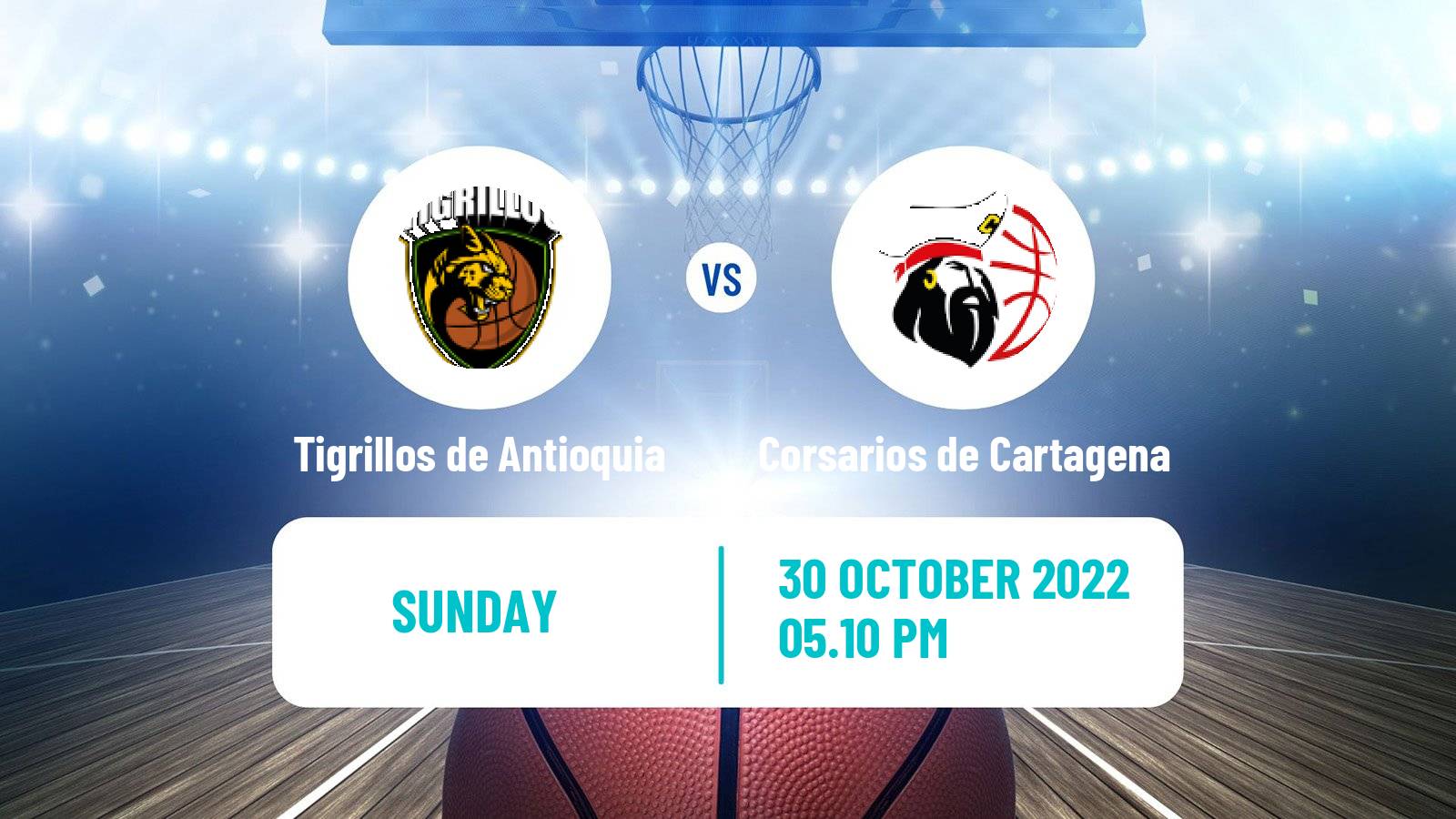 Basketball Colombian LBP Basketball Tigrillos de Antioquia - Corsarios de Cartagena