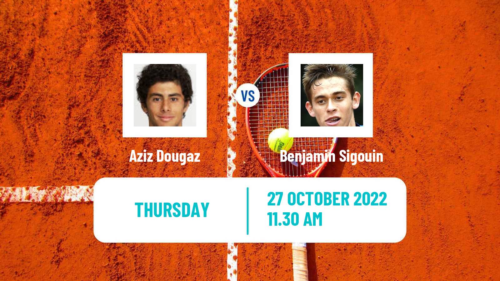 Tennis ITF Tournaments Aziz Dougaz - Benjamin Sigouin