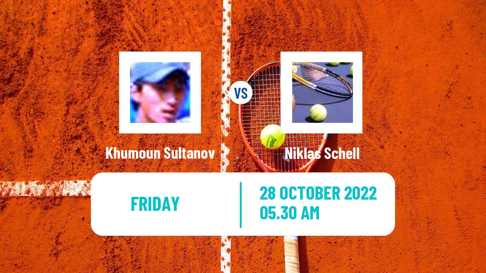 Tennis ITF Tournaments Khumoun Sultanov - Niklas Schell