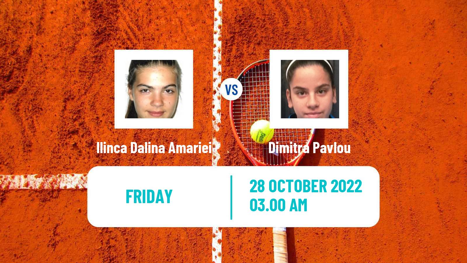 Tennis ITF Tournaments Ilinca Dalina Amariei - Dimitra Pavlou