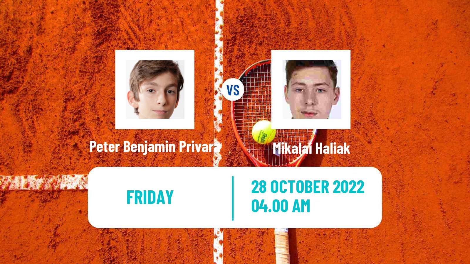 Tennis ITF Tournaments Peter Benjamin Privara - Mikalai Haliak