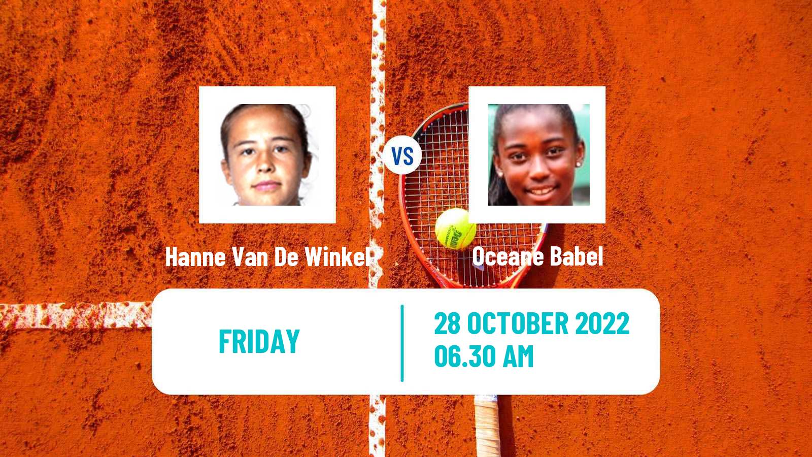 Tennis ITF Tournaments Hanne Van De Winkel - Oceane Babel