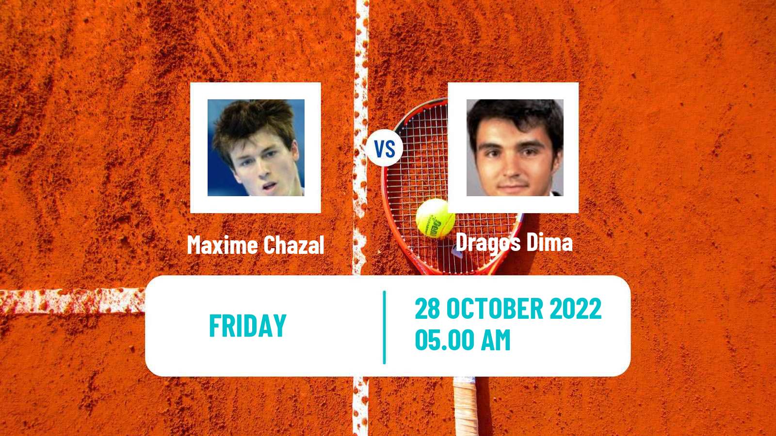 Tennis ITF Tournaments Maxime Chazal - Dragos Dima