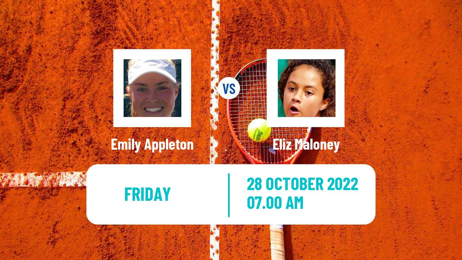 Tennis ITF Tournaments Emily Appleton - Eliz Maloney