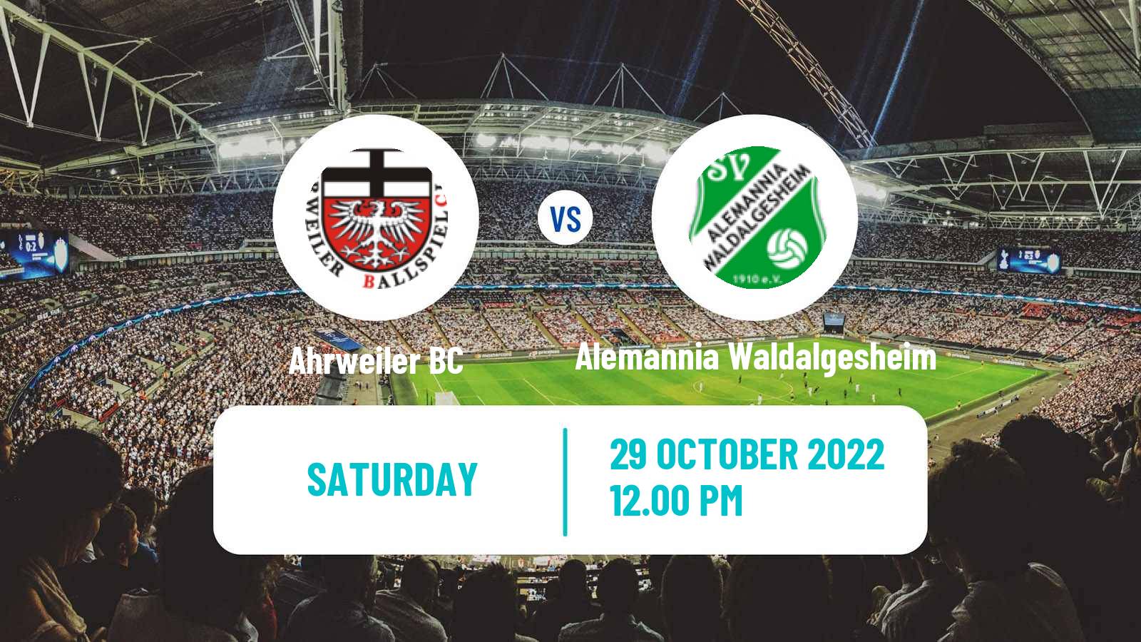 Soccer German Oberliga Rheinland-Pfalz/Saar Ahrweiler - Alemannia Waldalgesheim