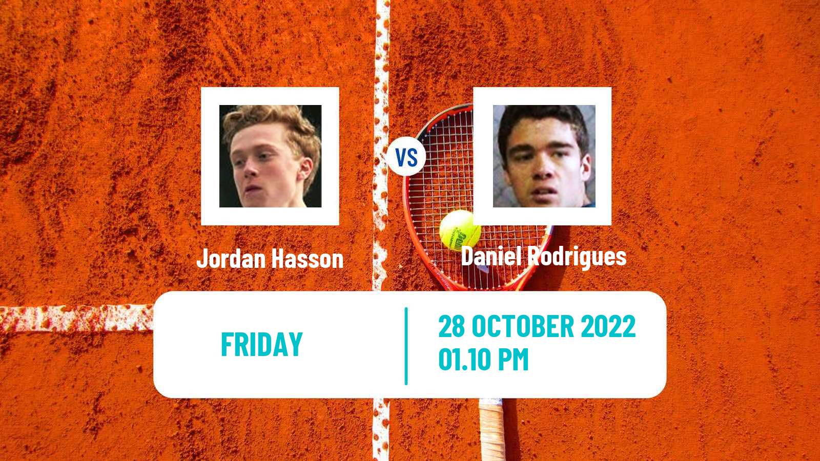 Tennis ITF Tournaments Jordan Hasson - Daniel Rodrigues