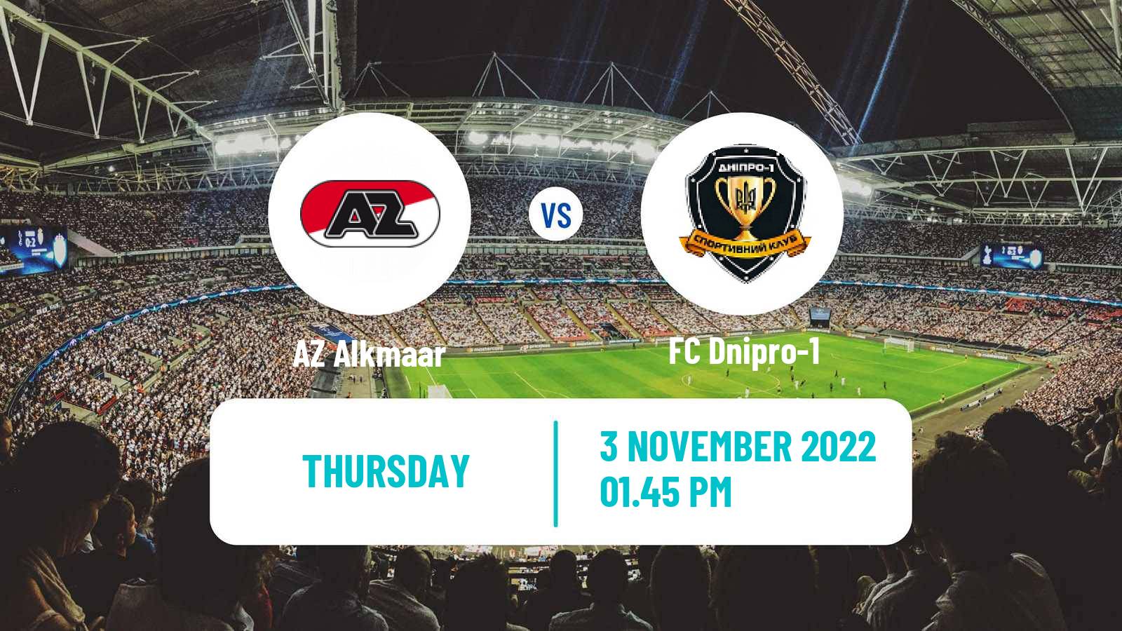 Soccer UEFA Europa Conference League AZ Alkmaar - Dnipro-1