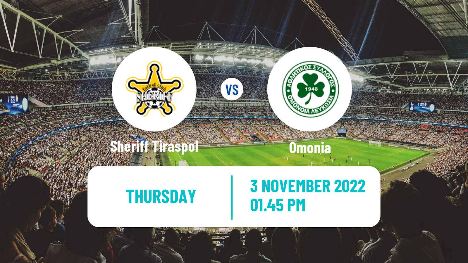 Soccer UEFA Europa League Sheriff Tiraspol - Omonia