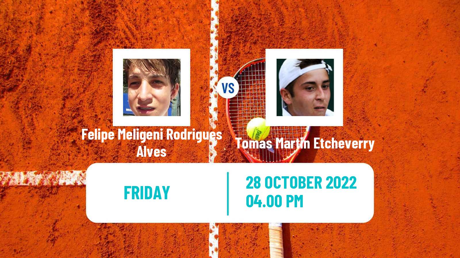Tennis ATP Challenger Felipe Meligeni Rodrigues Alves - Tomas Martin Etcheverry