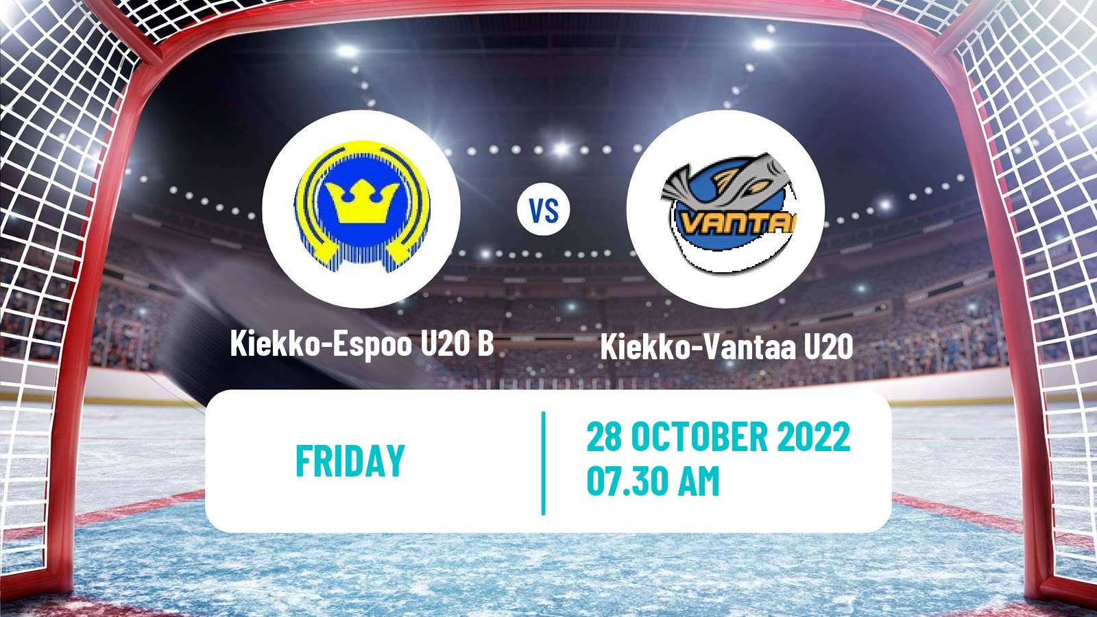 Hockey Finnish SM-sarja U20 Kiekko-Espoo U20 B - Kiekko-Vantaa U20