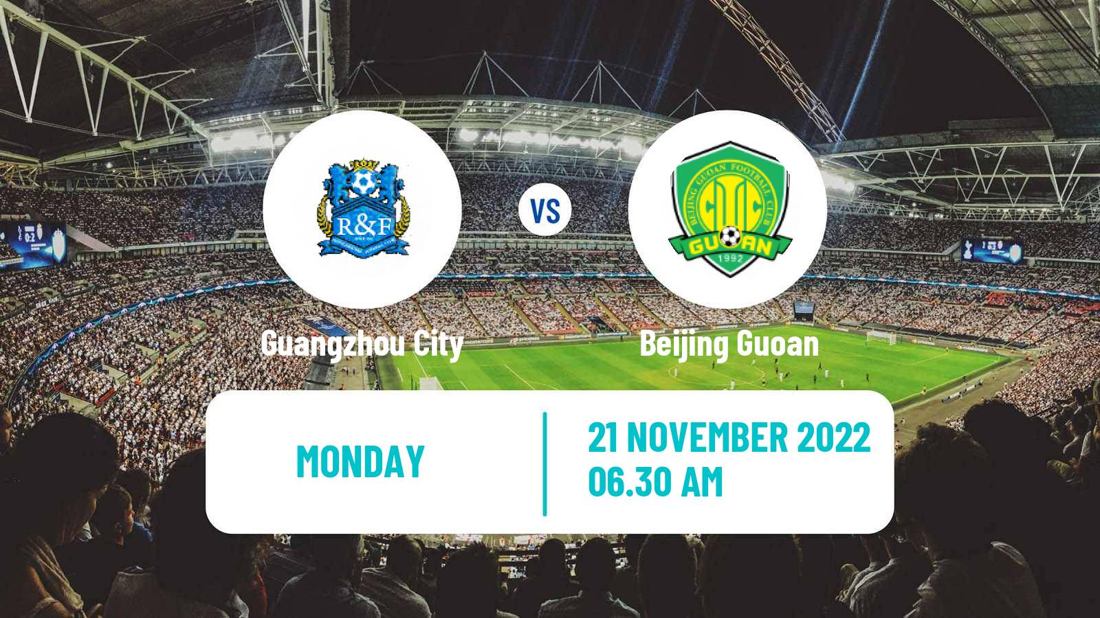 Soccer Chinese Super League Guangzhou City - Beijing Guoan