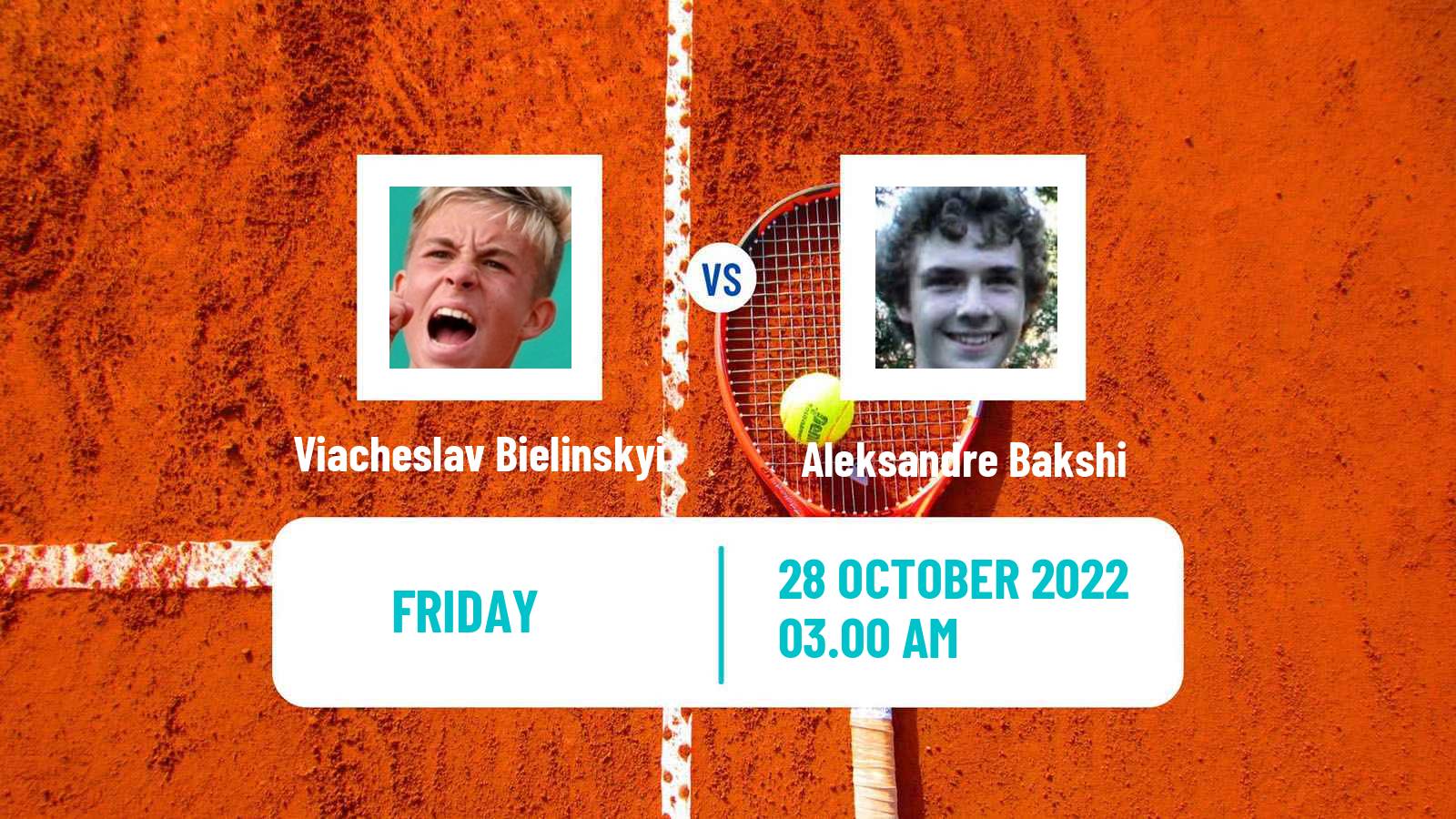 Tennis ITF Tournaments Viacheslav Bielinskyi - Aleksandre Bakshi