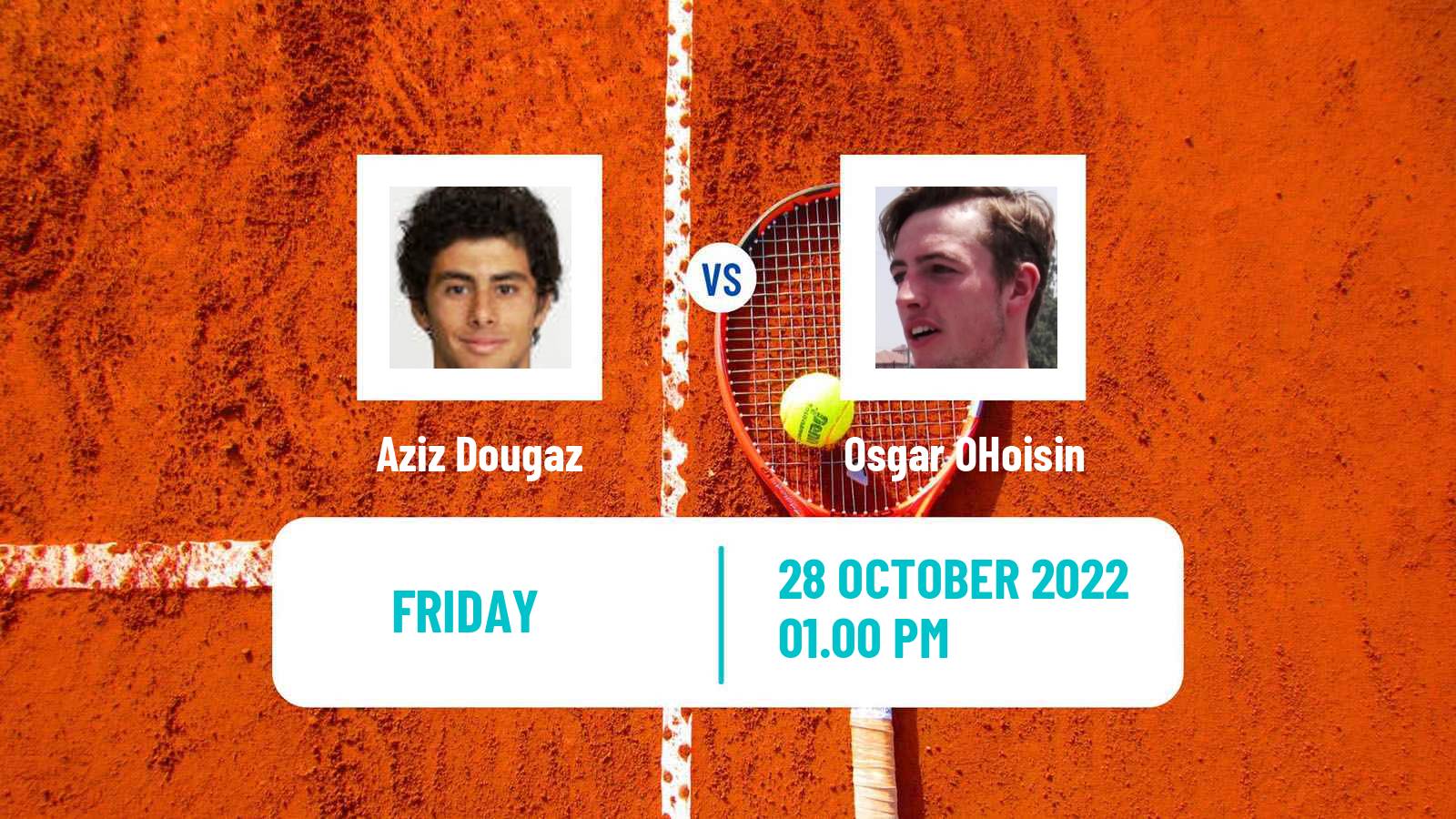 Tennis ITF Tournaments Aziz Dougaz - Osgar OHoisin