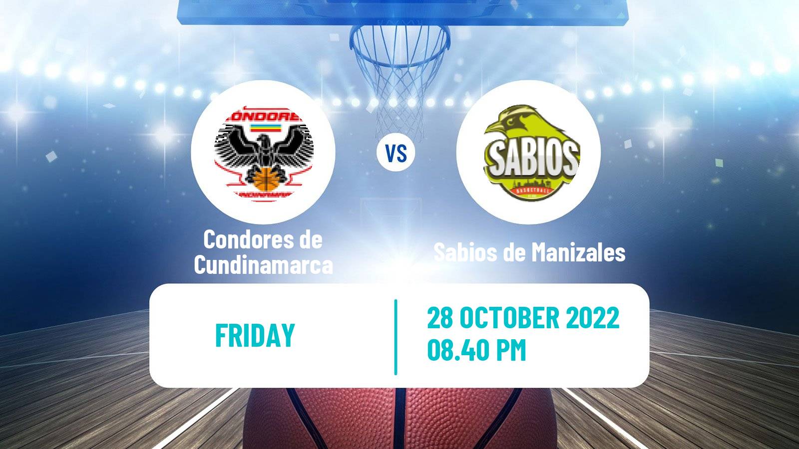 Basketball Colombian LBP Basketball Condores de Cundinamarca - Sabios de Manizales