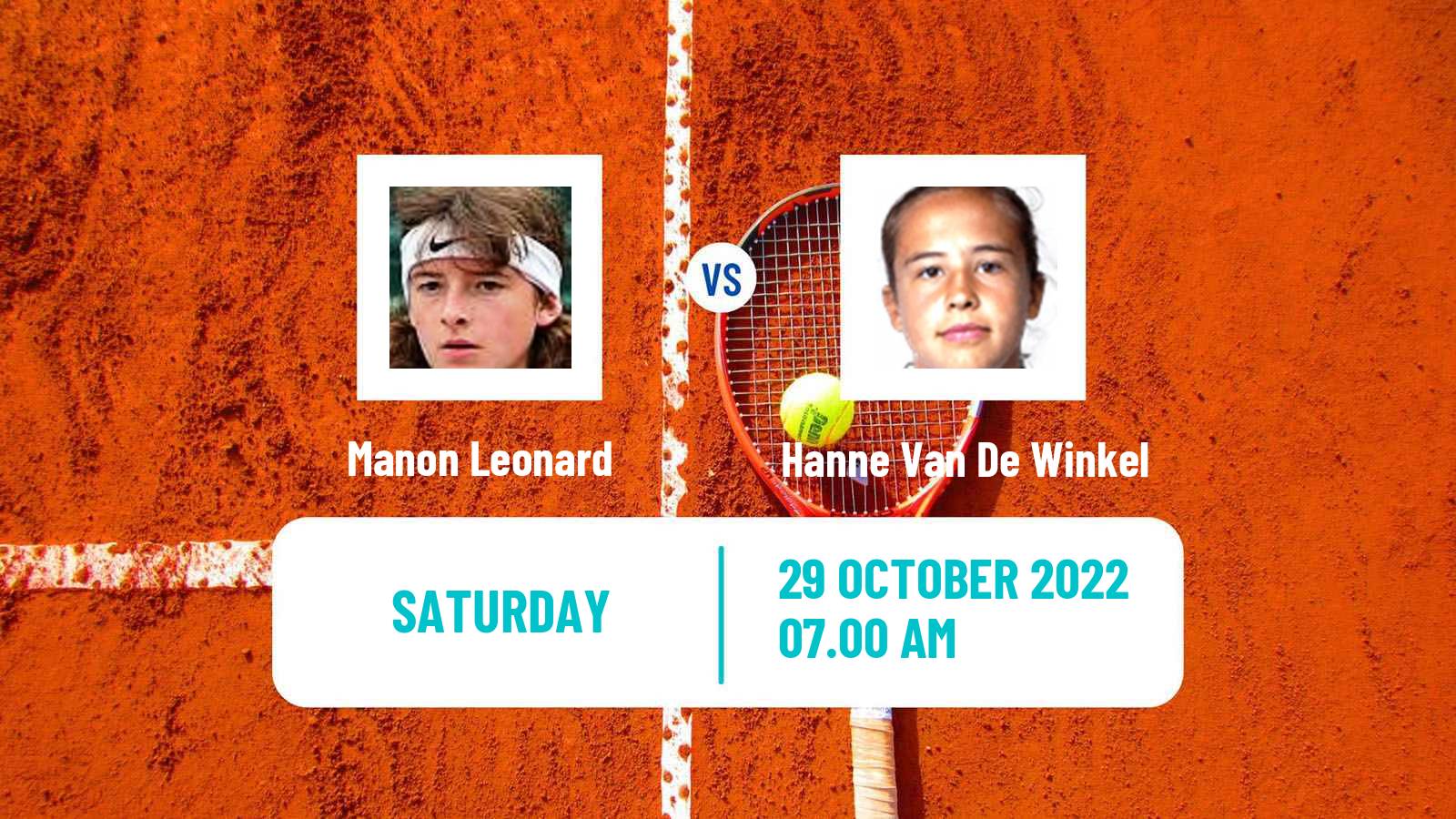 Tennis ITF Tournaments Manon Leonard - Hanne Van De Winkel