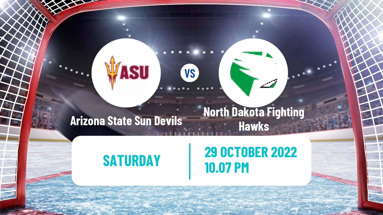 Hockey NCAA Hockey Arizona State Sun Devils - North Dakota Fighting Hawks