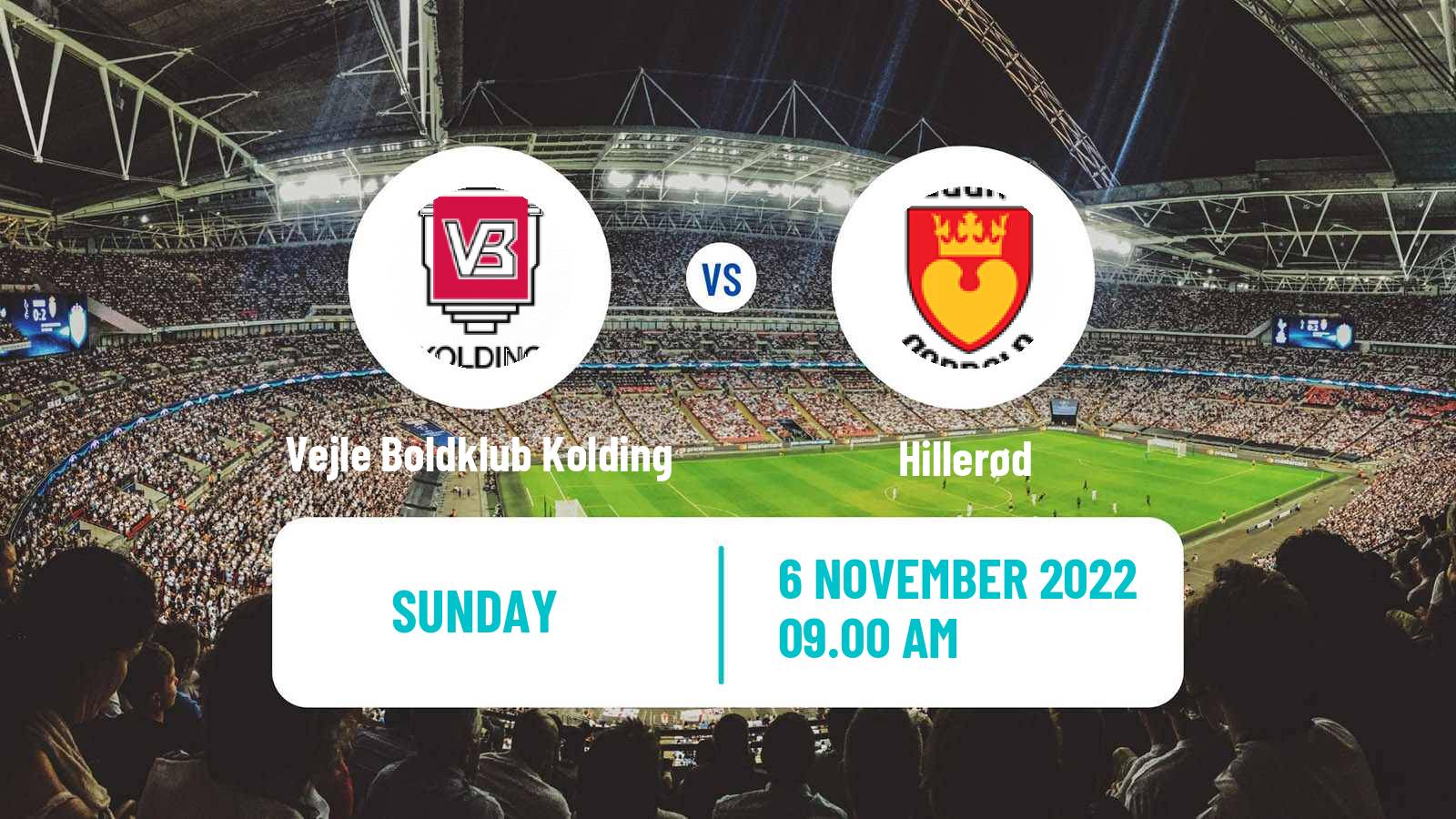 Soccer Danish 1 Division Vejle Boldklub Kolding - Hillerød