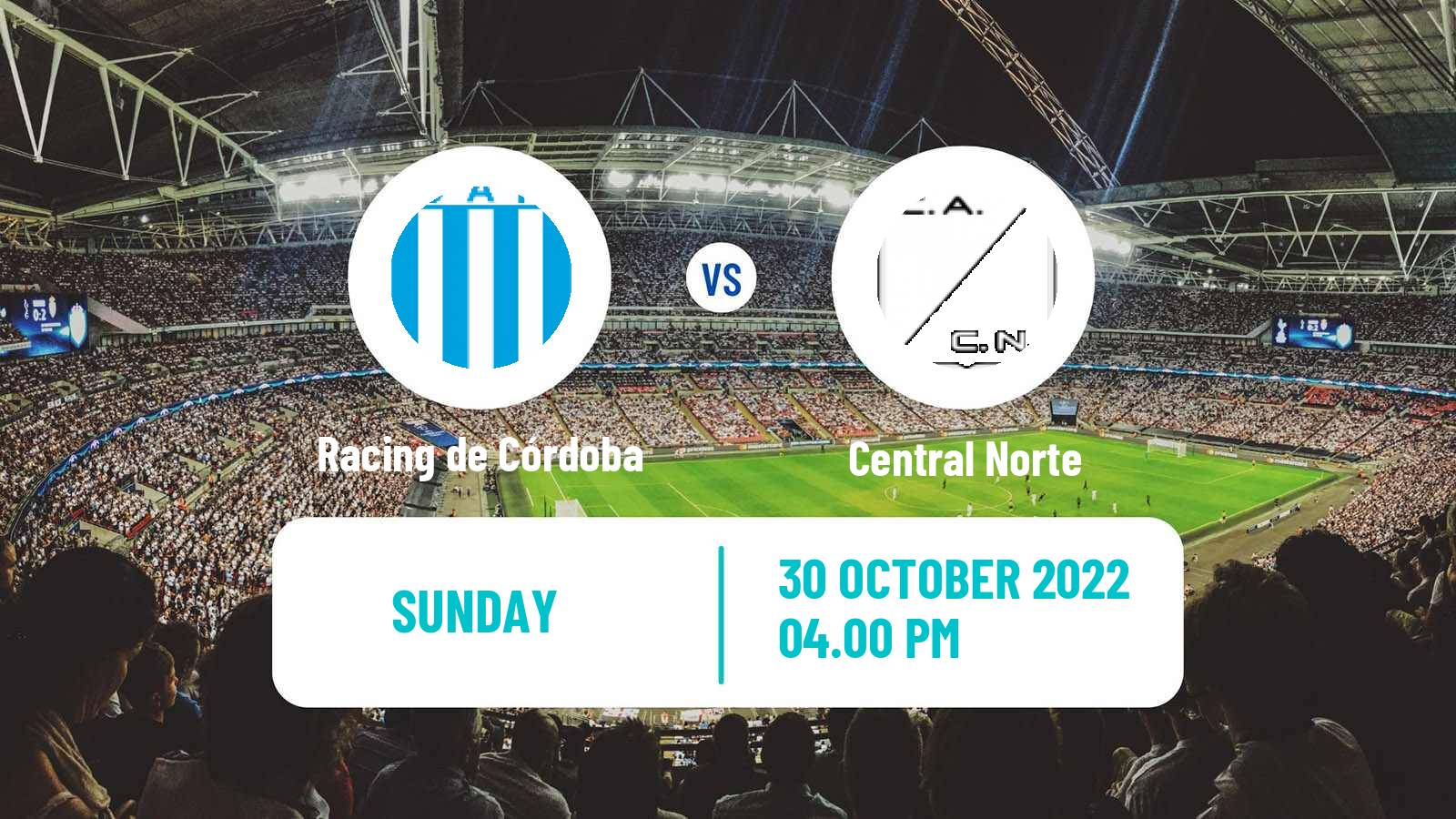 Soccer Argentinian Torneo Federal Racing de Córdoba - Central Norte