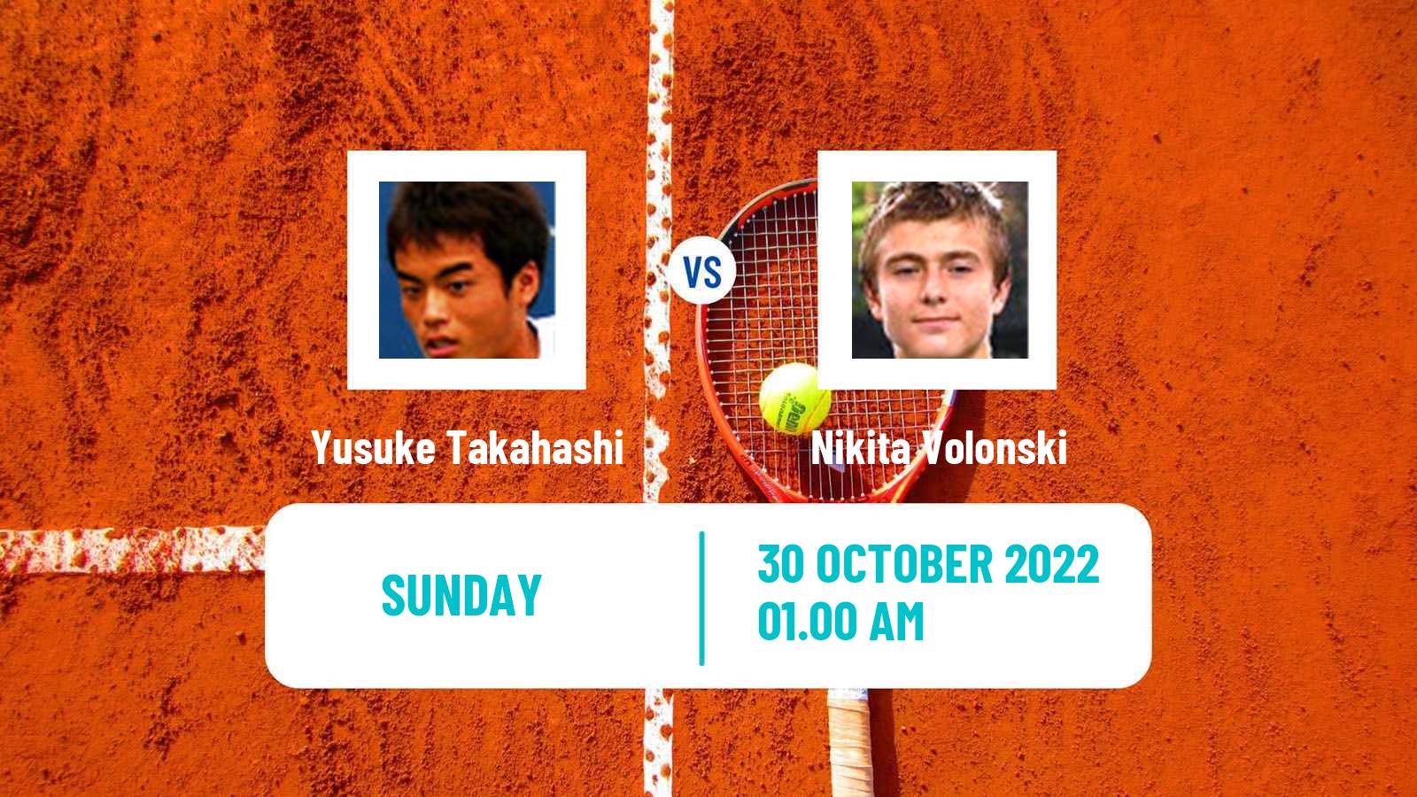 Tennis ATP Challenger Yusuke Takahashi - Nikita Volonski