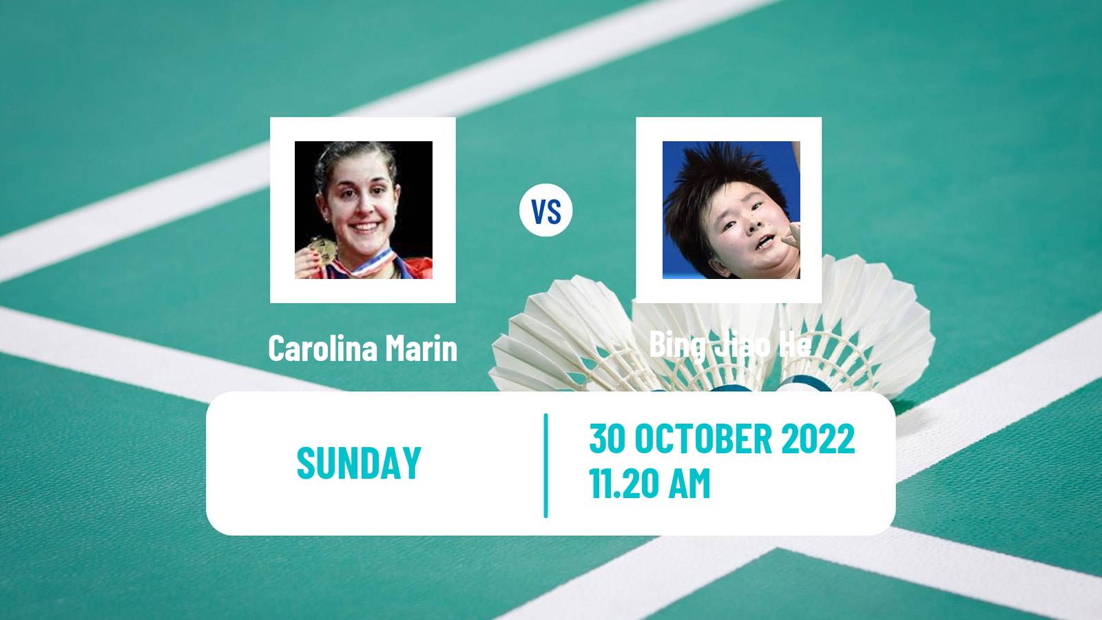 Badminton Badminton Carolina Marin - Bing Jiao He