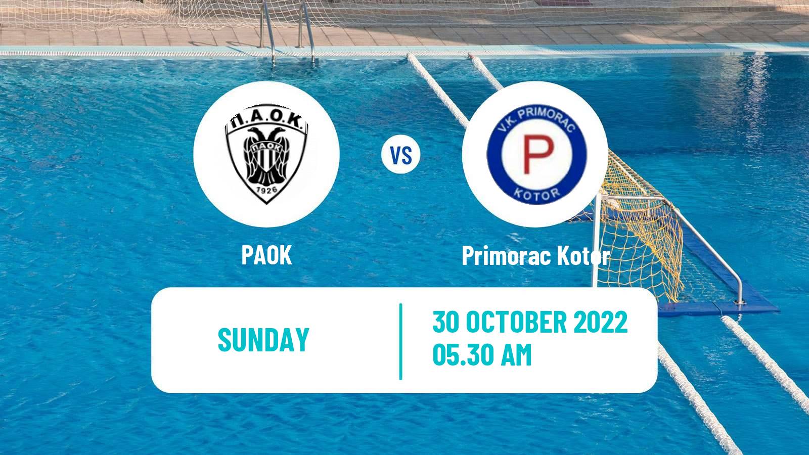Water polo Euro Cup Water Polo PAOK - Primorac Kotor