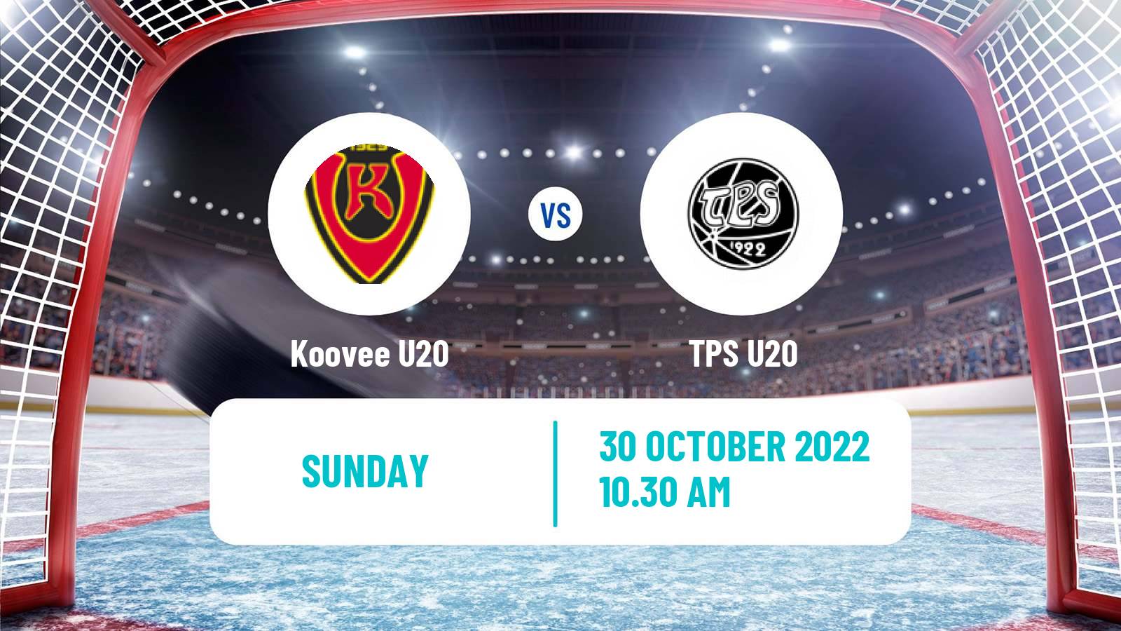 Hockey Finnish SM-sarja U20 Koovee U20 - TPS U20