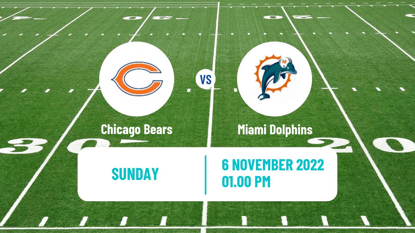 American football NFL Chicago Bears - Miami Dolphins