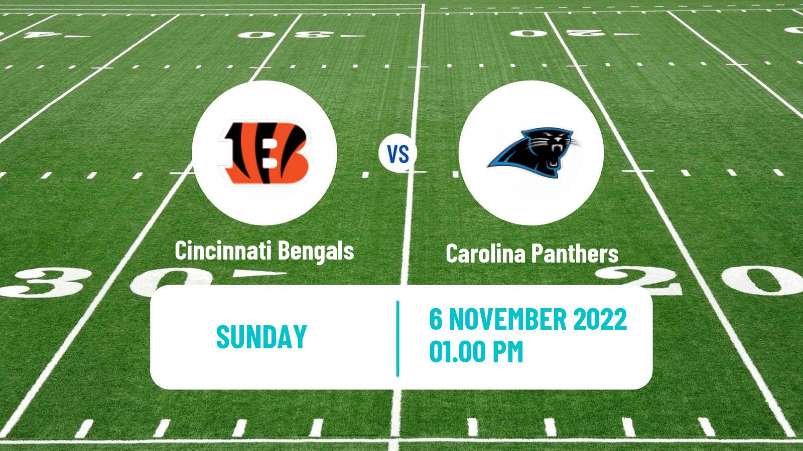 American football NFL Cincinnati Bengals - Carolina Panthers