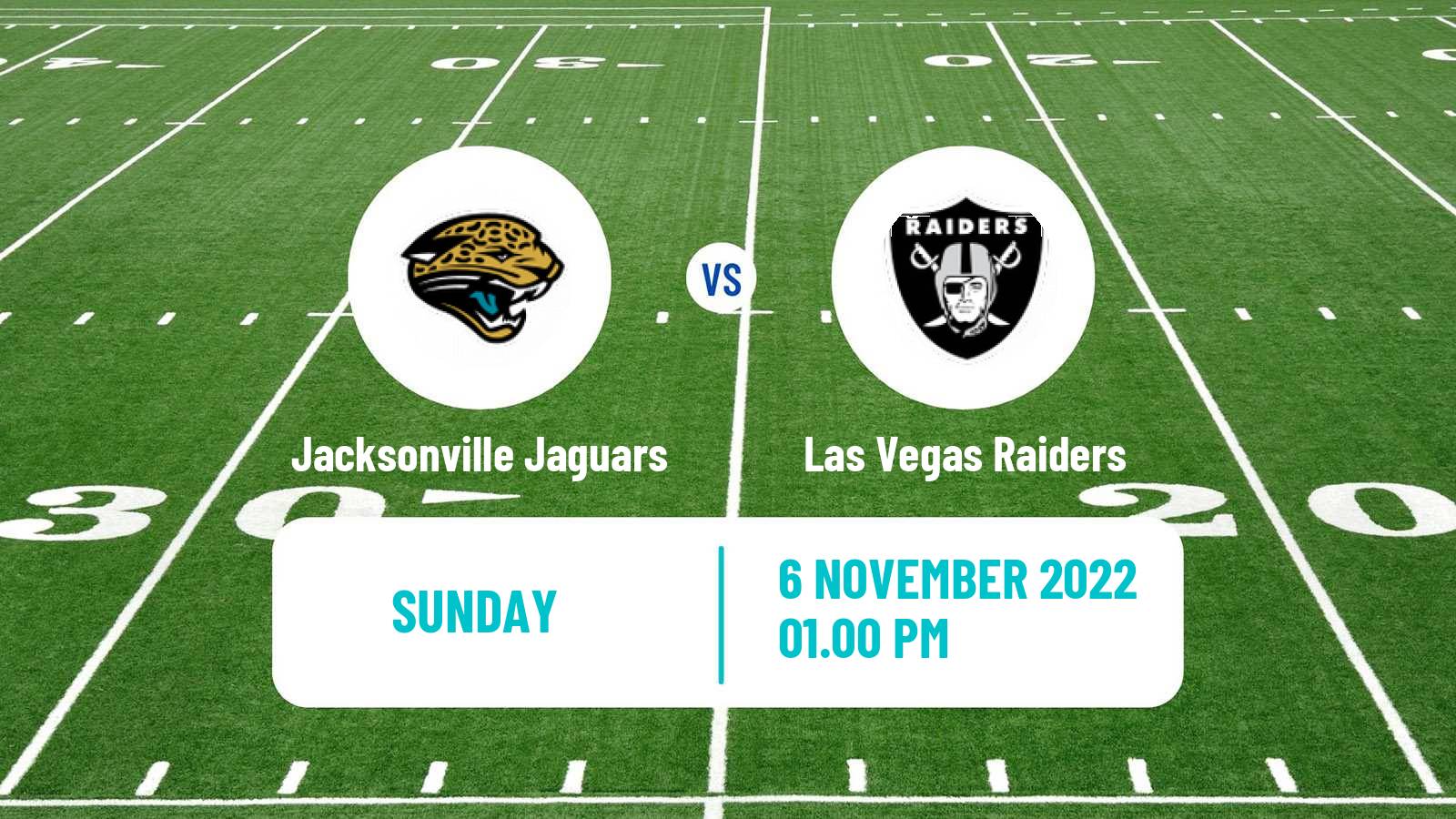 American football NFL Jacksonville Jaguars - Las Vegas Raiders