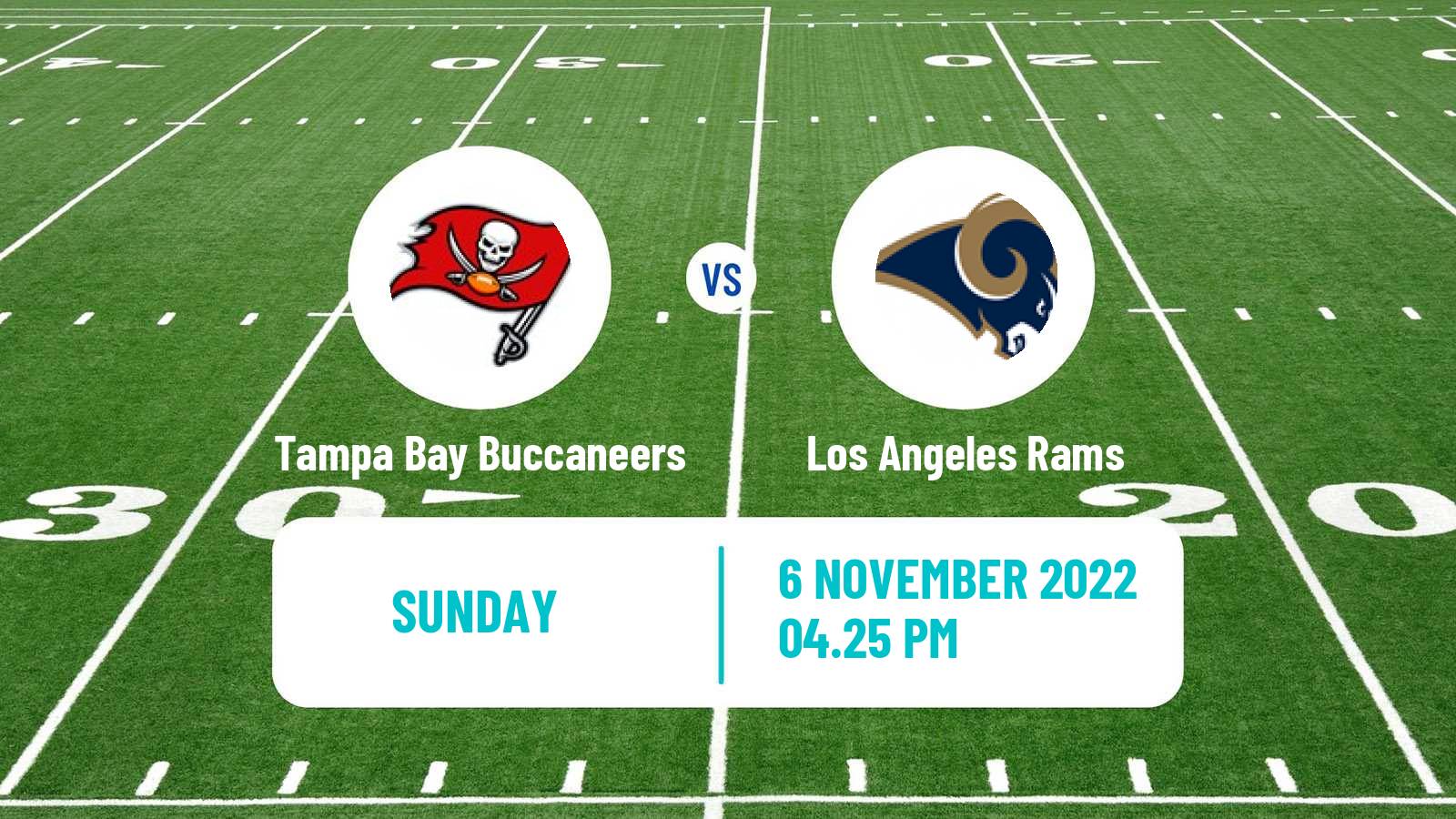 American football NFL Tampa Bay Buccaneers - Los Angeles Rams