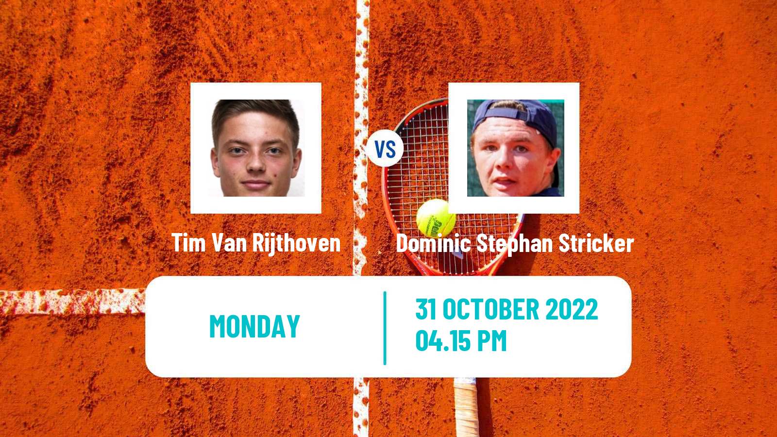 Tennis ATP Challenger Tim Van Rijthoven - Dominic Stephan Stricker