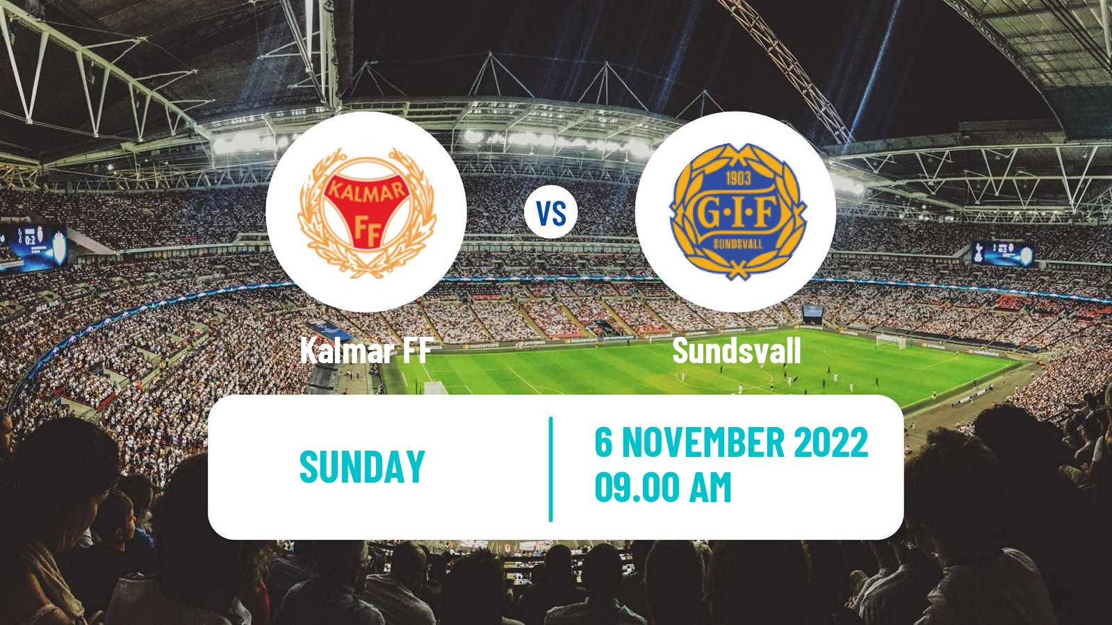 Soccer Swedish Allsvenskan Kalmar - Sundsvall