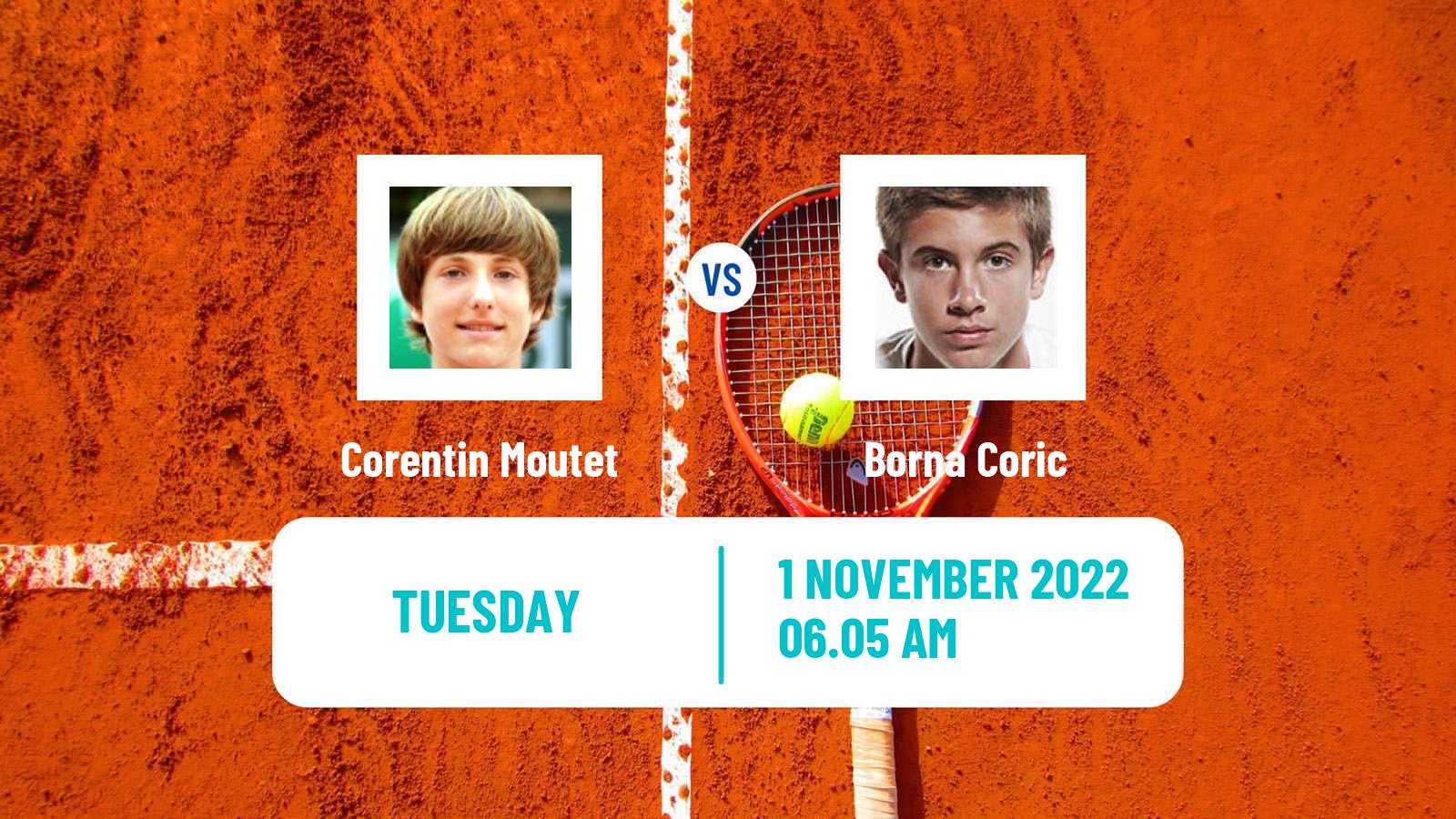 Tennis ATP Paris Corentin Moutet - Borna Coric
