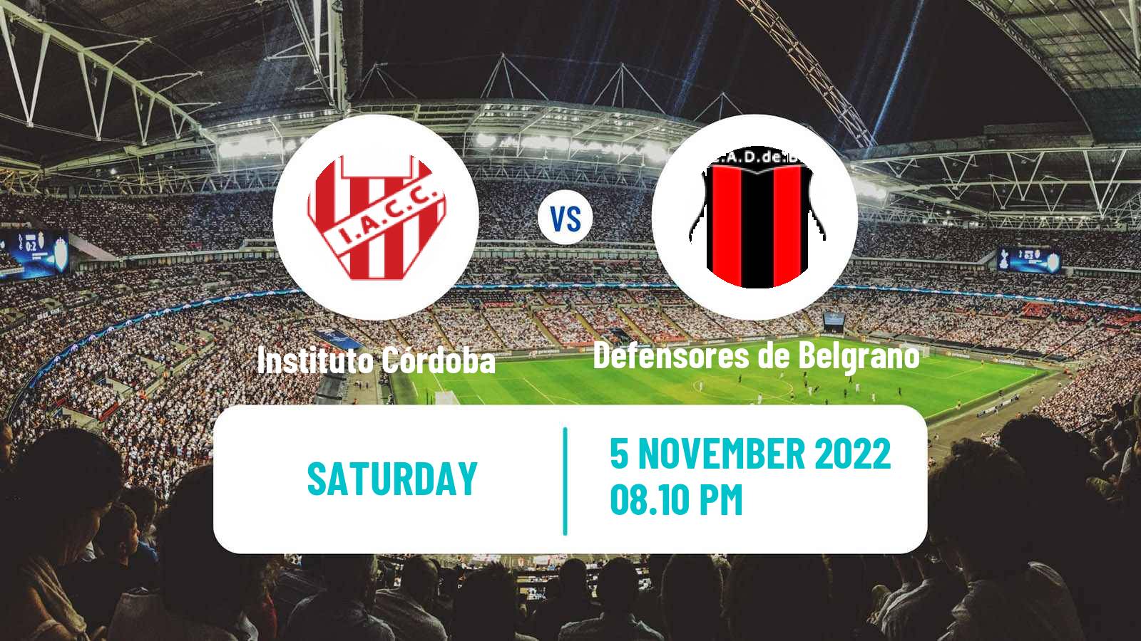 Soccer Argentinian Primera Nacional Instituto Córdoba - Defensores de Belgrano