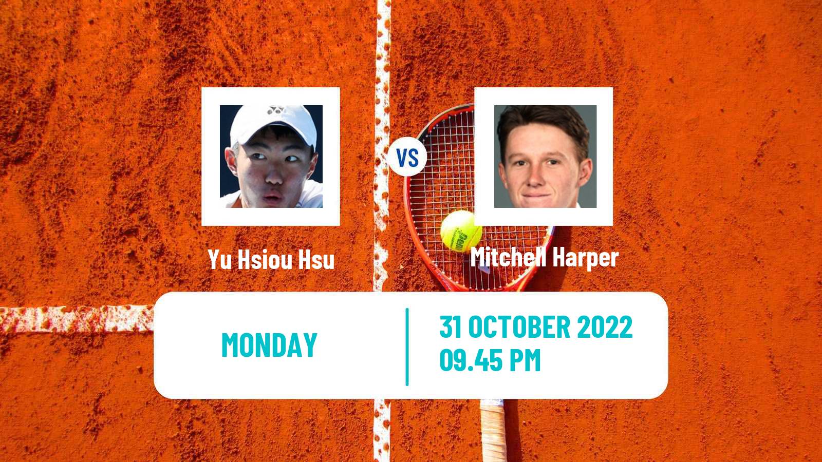 Tennis ATP Challenger Yu Hsiou Hsu - Mitchell Harper