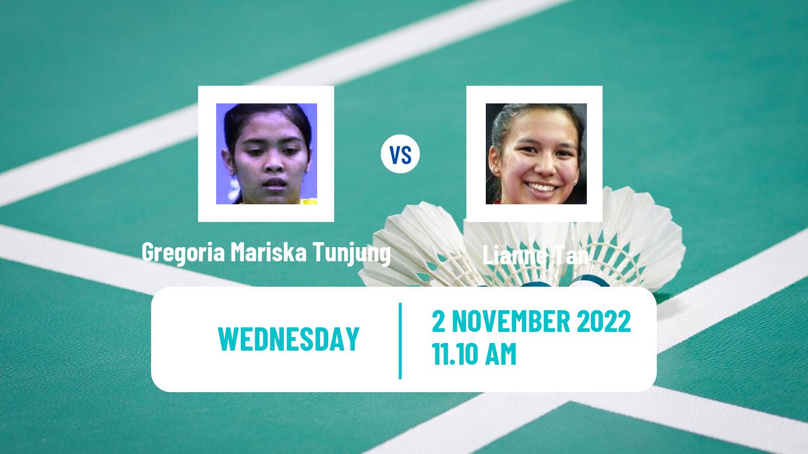 Badminton Badminton Gregoria Mariska Tunjung - Lianne Tan