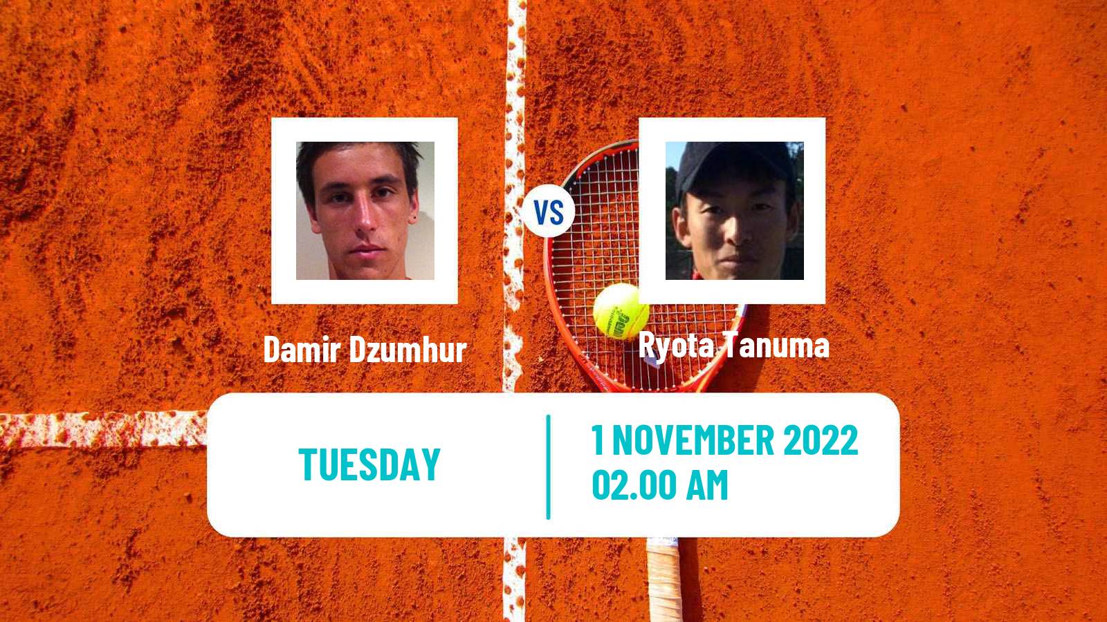 Tennis ATP Challenger Damir Dzumhur - Ryota Tanuma