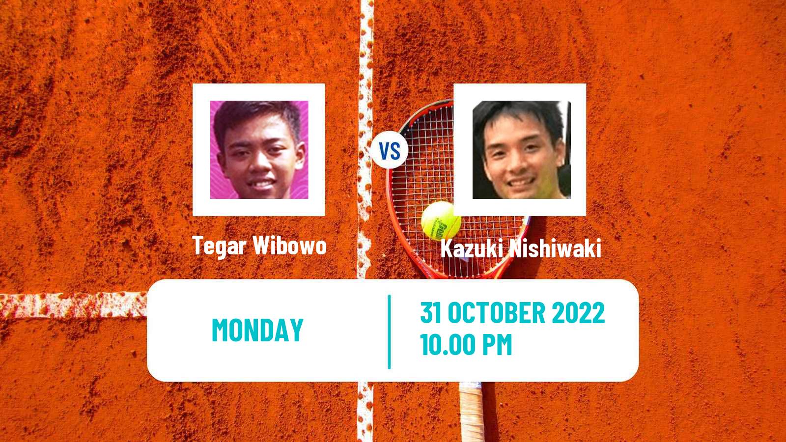 Tennis ITF Tournaments Tegar Wibowo - Kazuki Nishiwaki