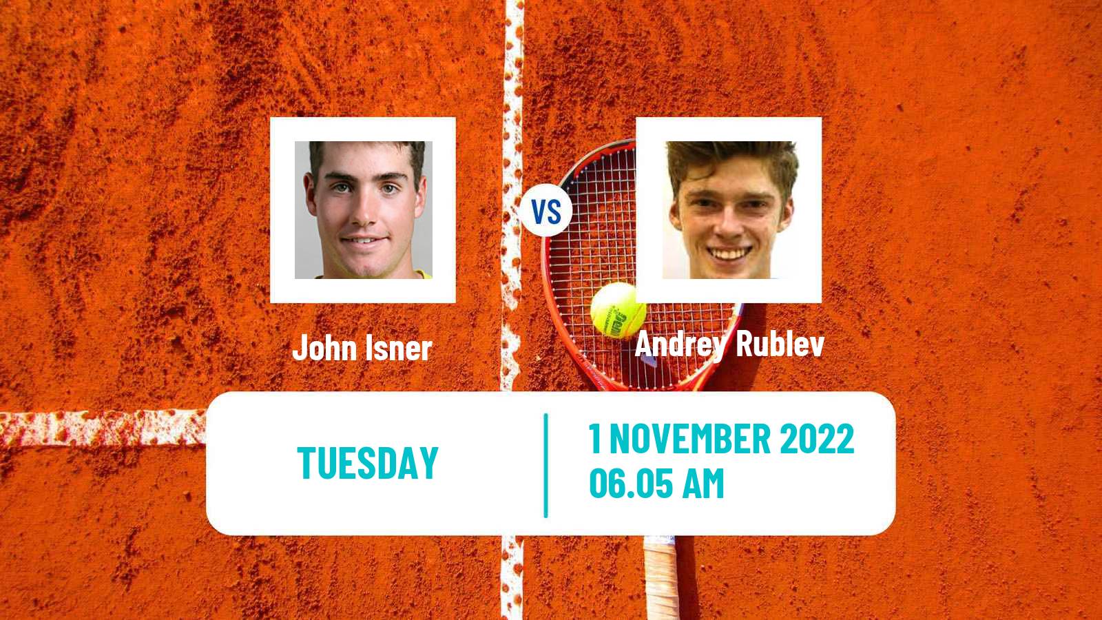 Tennis ATP Paris John Isner - Andrey Rublev